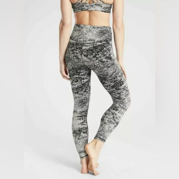 Athleta Elation Glades 7/8 Tight Flagstone Marbled Black High Waist - Picture 3 of 9